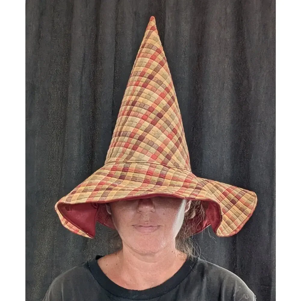 Handmade Upcycled Fall Floral Whimsy Floppy Witch Hat - 10